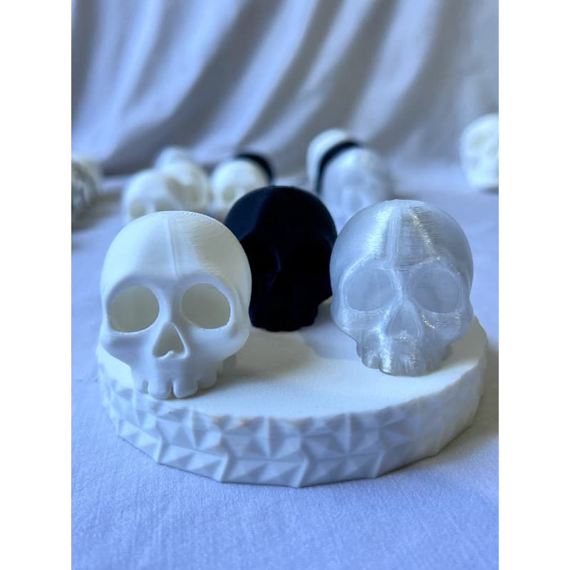 Caveira Decorativa 3D em PLA/PETG – Design Moderno e Impactante | Preto, Branco e Transparente | Decoração Diferenciada