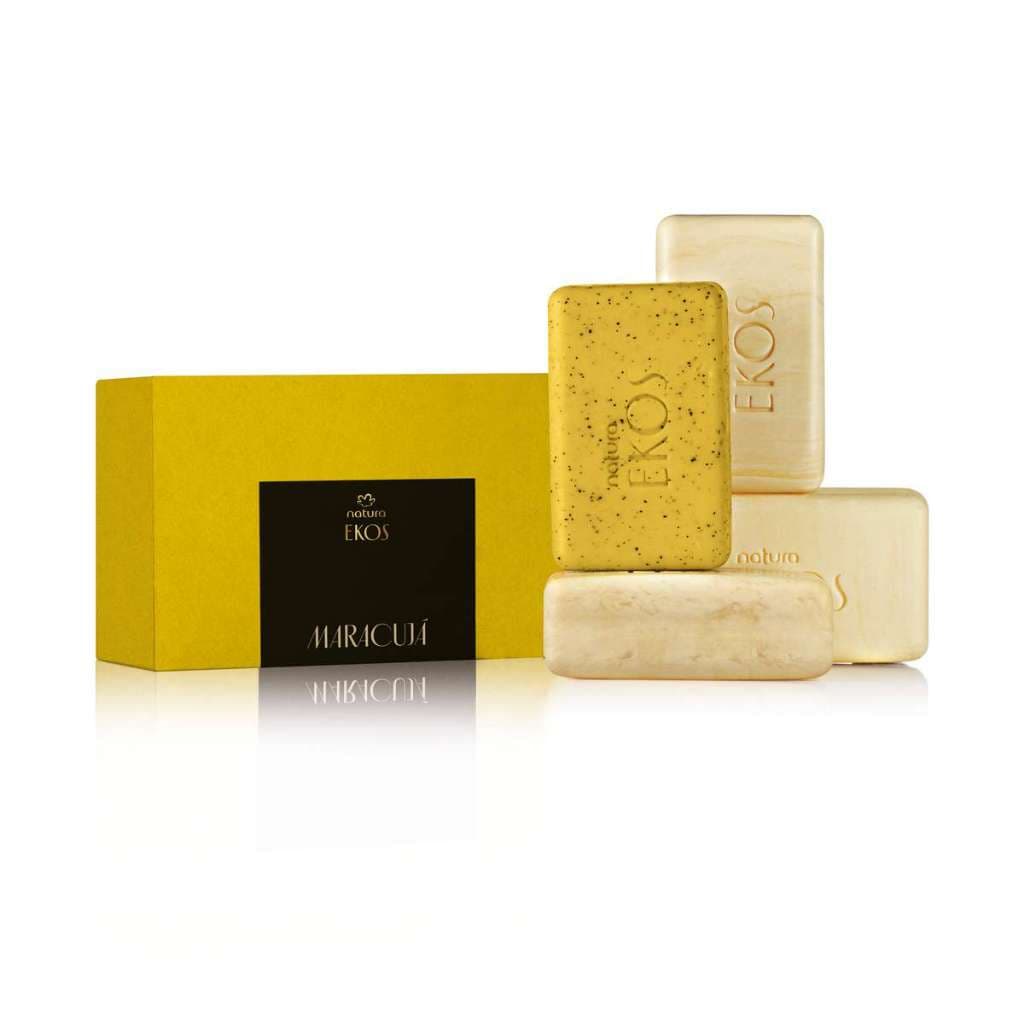Sabonete Natura Ekos c/4  3 cremosos 1 esfoliante - Maracujá 100g cada