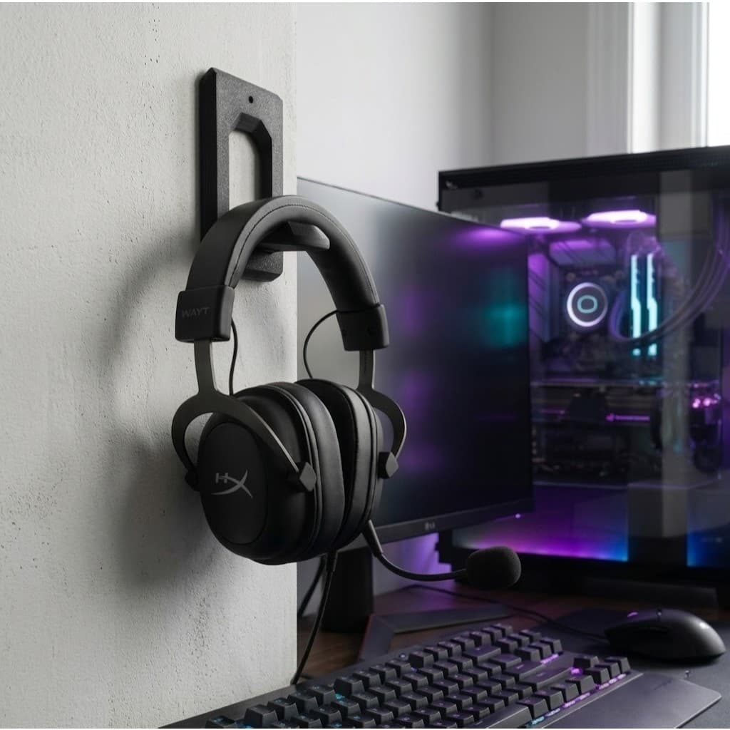 Suporte para Fone de Ouvido Gamer de Parede – Apoio Headset Retrátil e Organizador