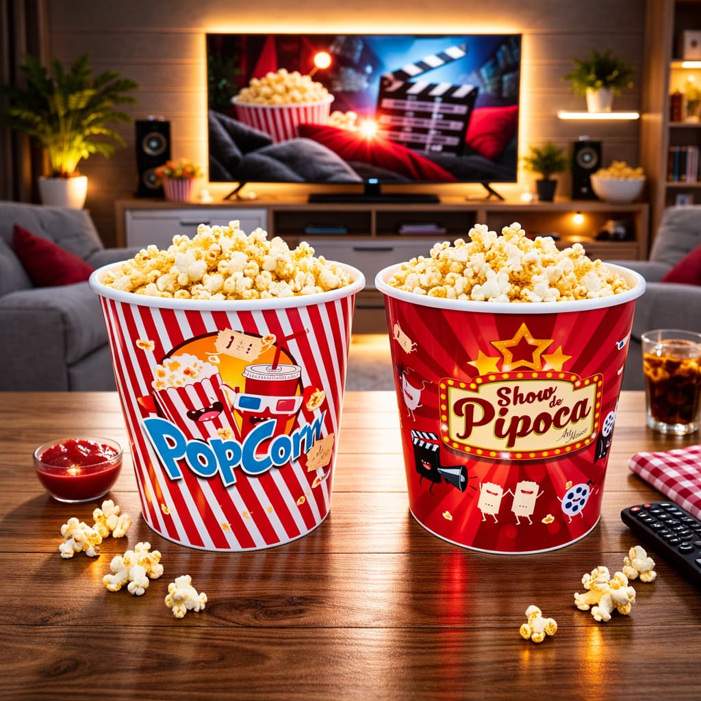 Balde de Pipoca, Cinema, Delicia