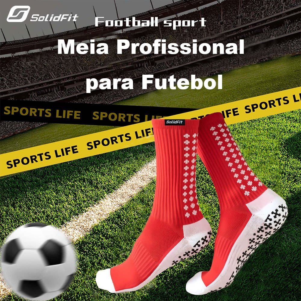 Meia de Futebol Profissional | Antiderrapante e Alta Elasticidade