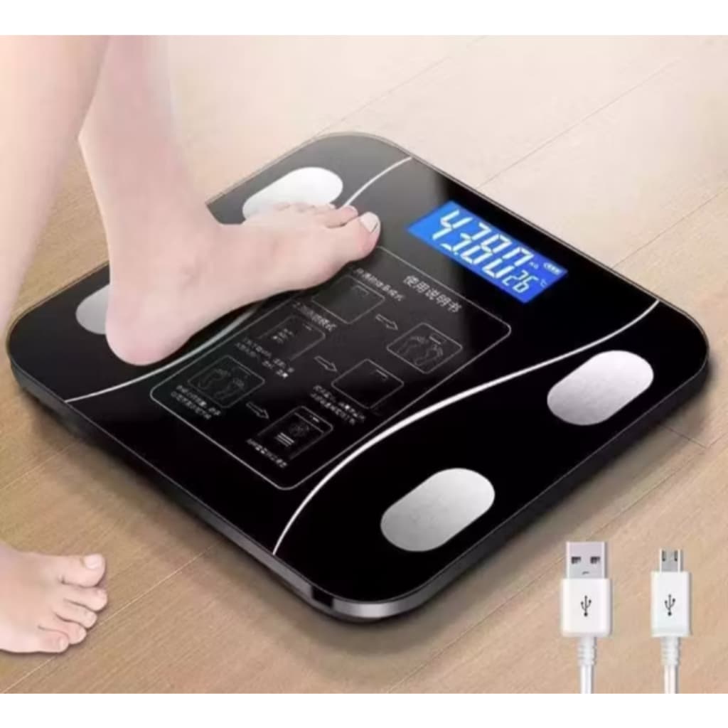 Balança Corporal Digital com Bioimpedância e Monitoramento de 12 Parâmetros