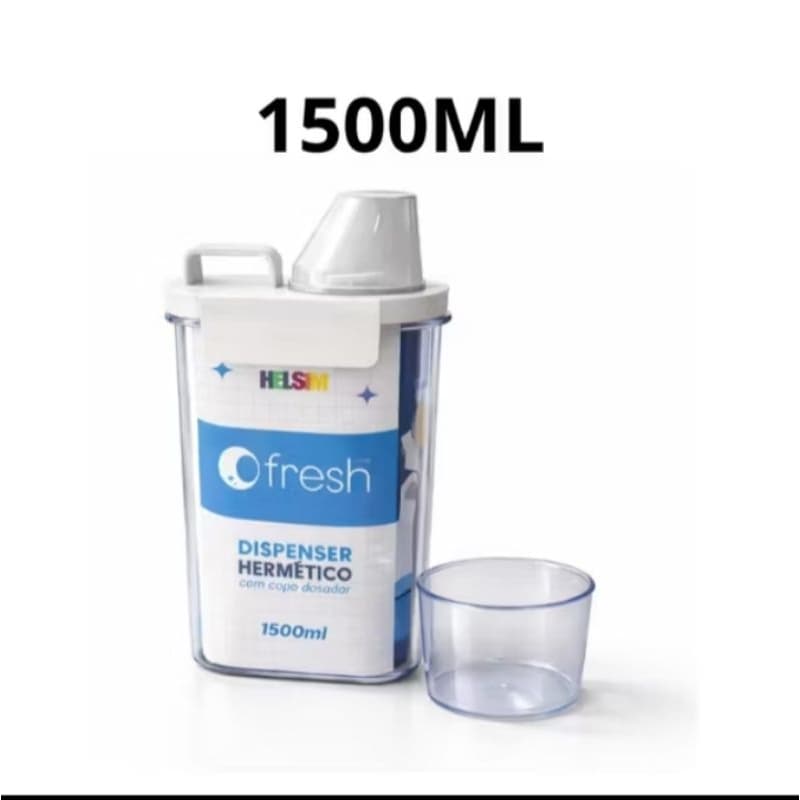 DISPENSER HERMÉTICO COM COPO .1500ML e 1000ML