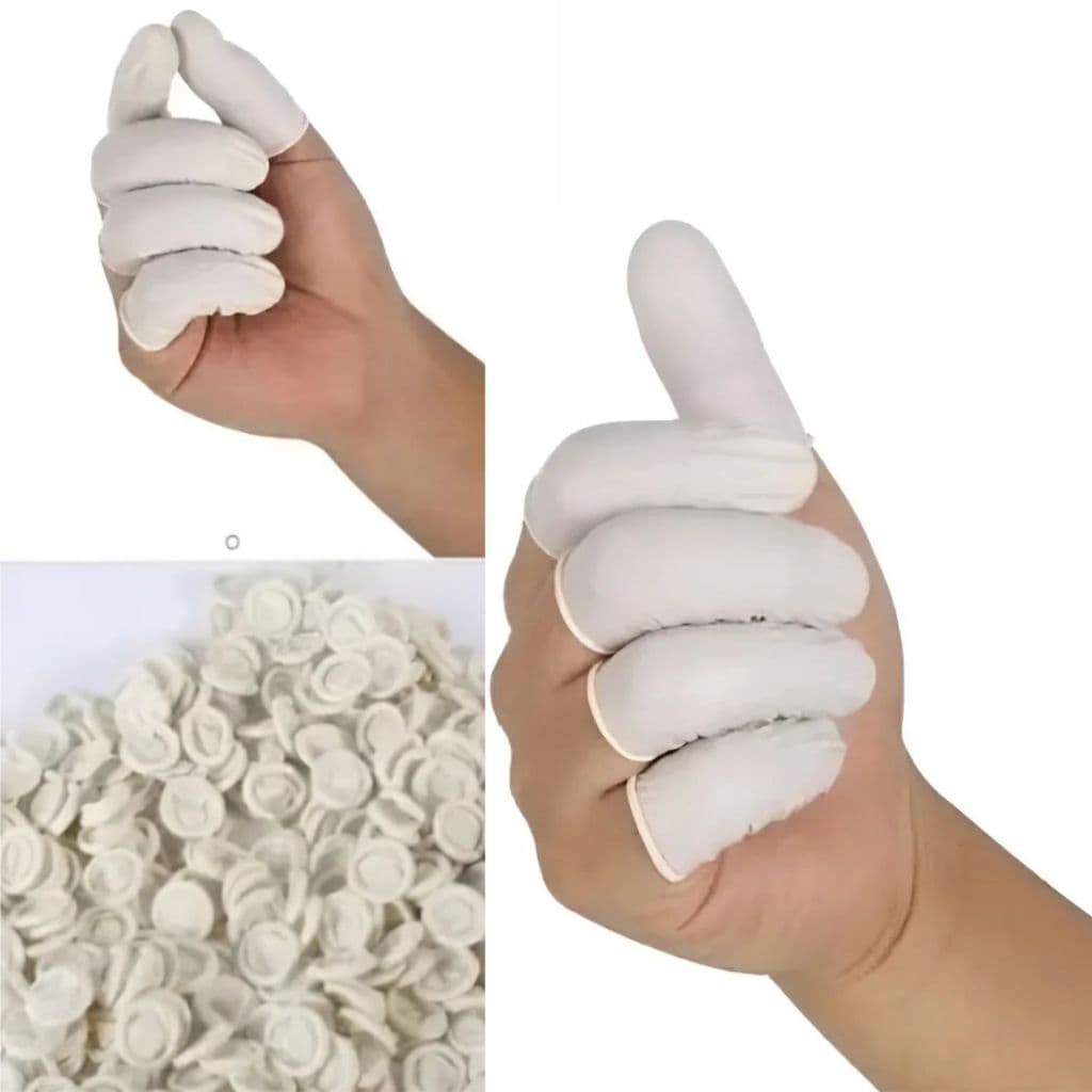 30 Dedeiras Descartáveis  Latex Luva Proteção Dedos