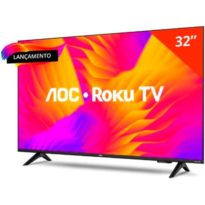 Smart TV LCD LED 32" AOC 32S5155/78G - Wi-Fi, HD, Quad Core, Dolby Áudio, 60 Hz