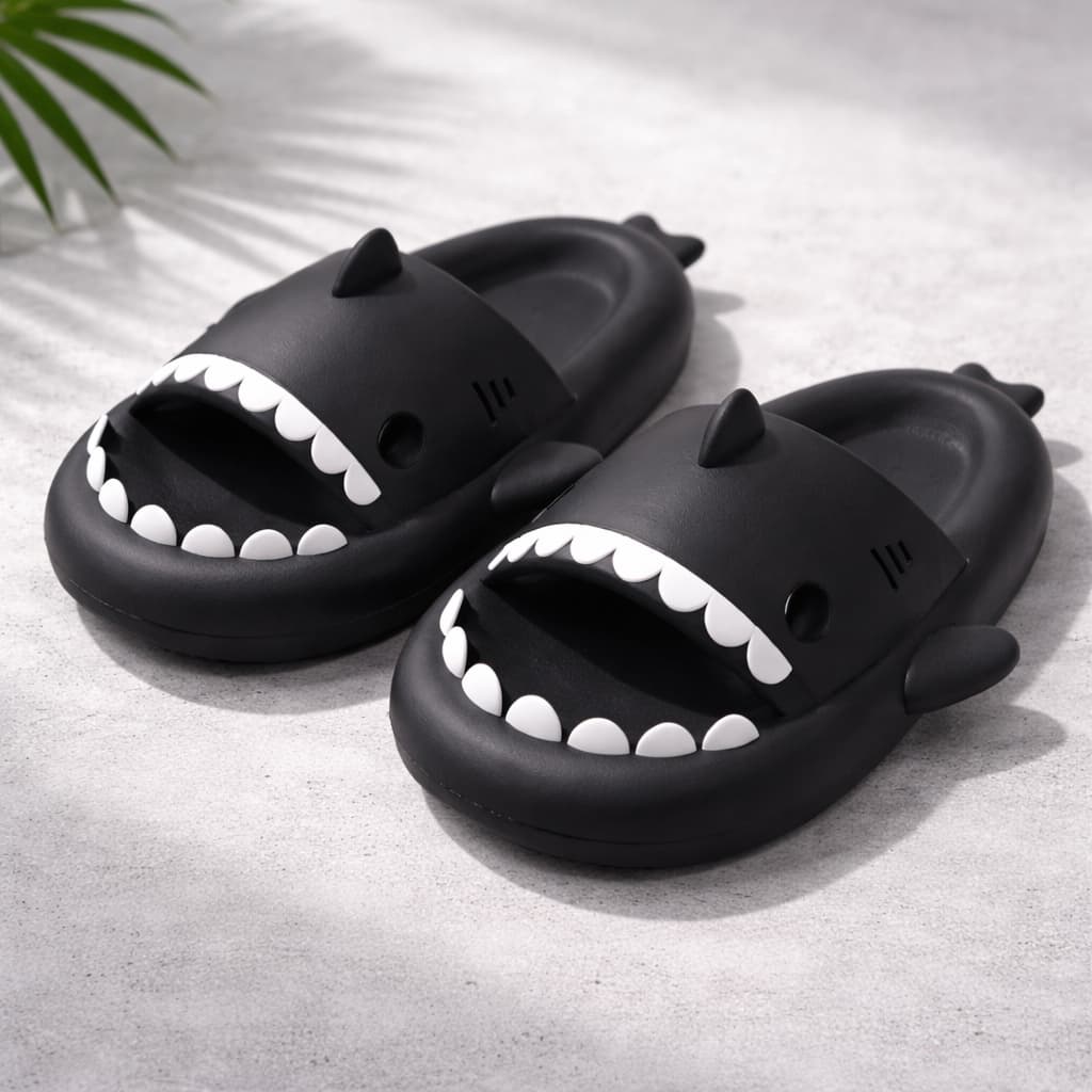 Chinelo Tubarão Teen  Preto – Leve e Confortável - TB1