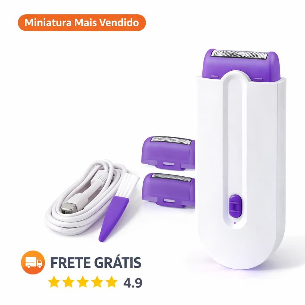 Depilador Elétrico Sem Dor Bivolt Removedor de Pelos Facial Corporal Portátil Recarregável Finishing