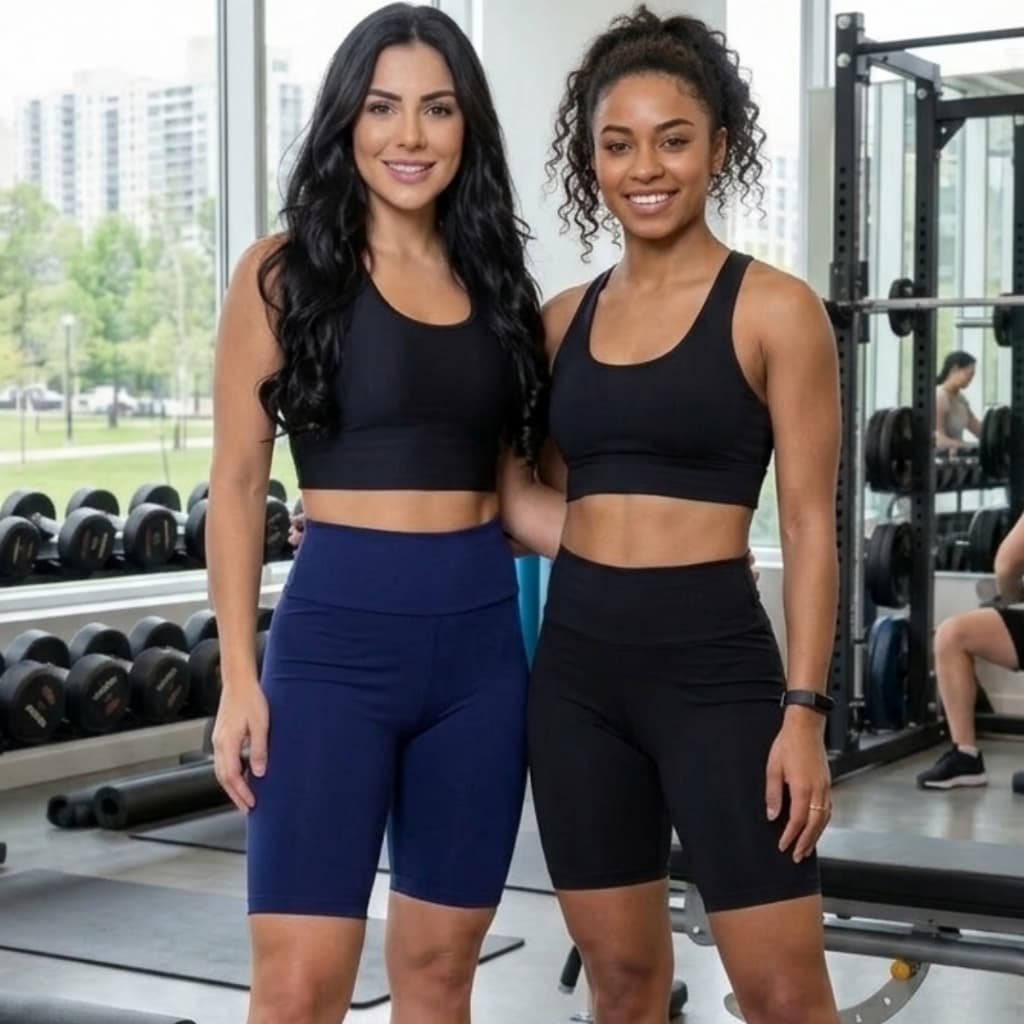 Bermuda Feminina Suplex Academia Cintura Alta Zero Transparência