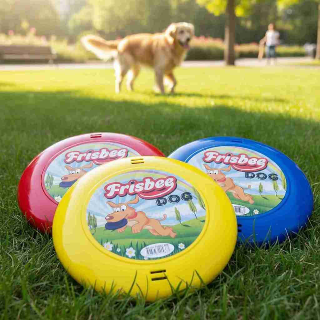 Frisbee dog plástico colorido pet brincadeira cachorro