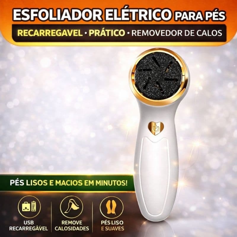Esfoliador Elétrico para Pés Recarregável USB Removedor de Calos