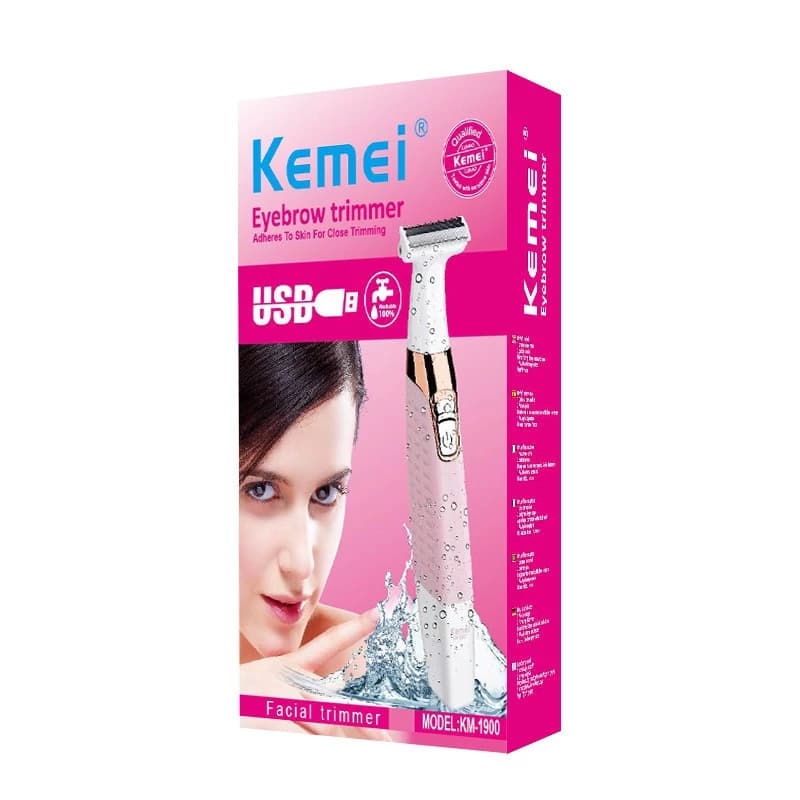 Aparador Elétrico de pelos femininos Pernas Axilas Virilha Kemei KM-1900 Recarregável