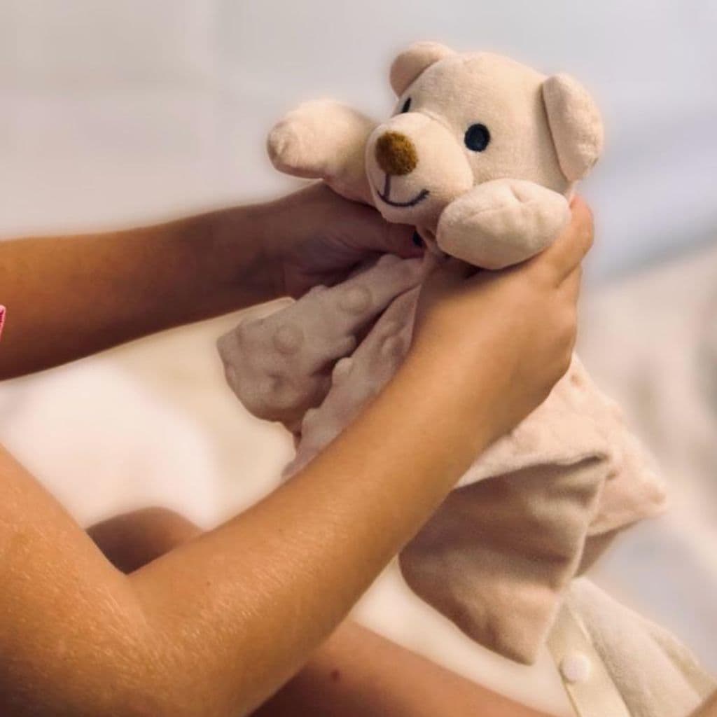 Naninha com prendedor de chupeta bebê para recém-nascido
