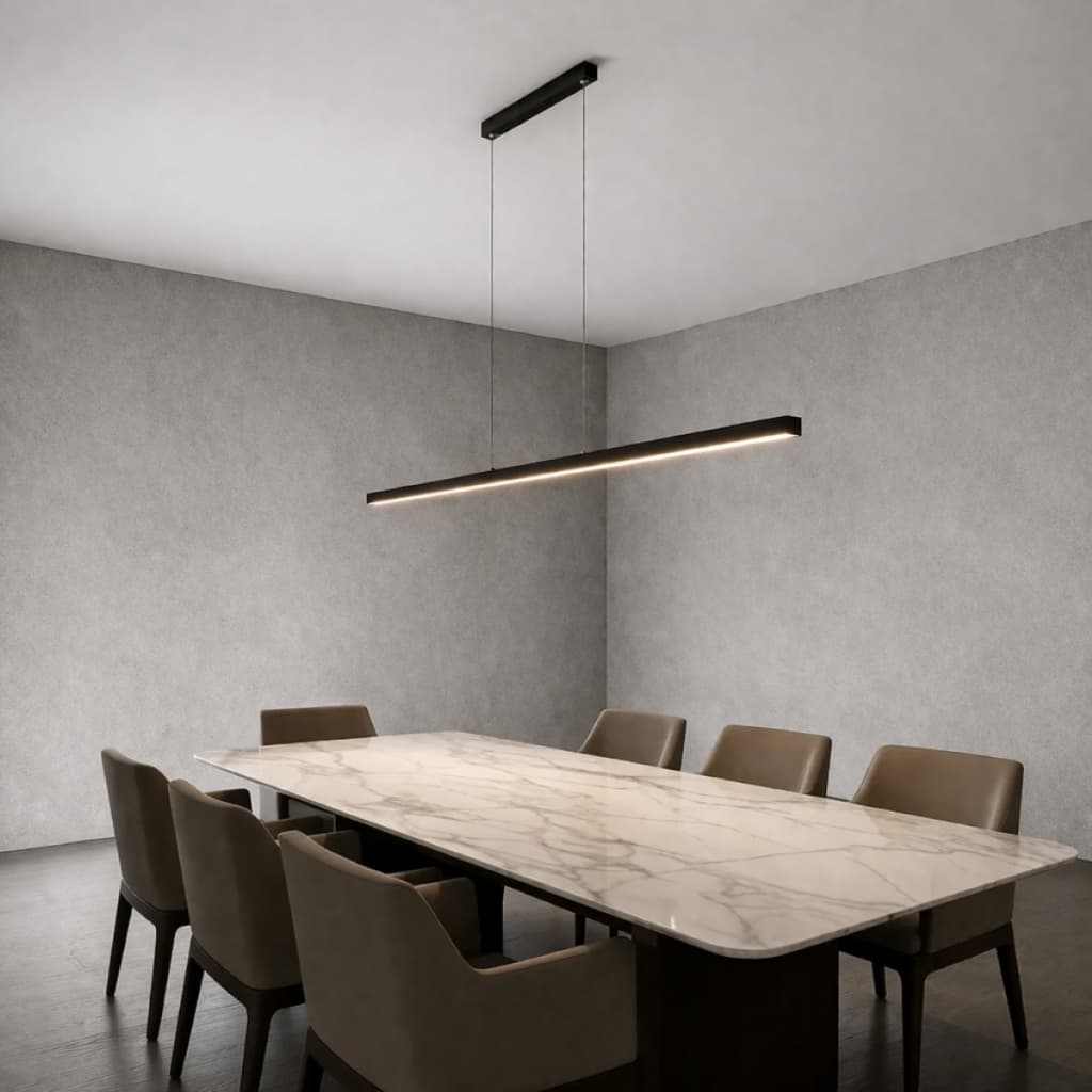 Luminaria Pendente Teto Retangular Led Integrado 20w 120cm