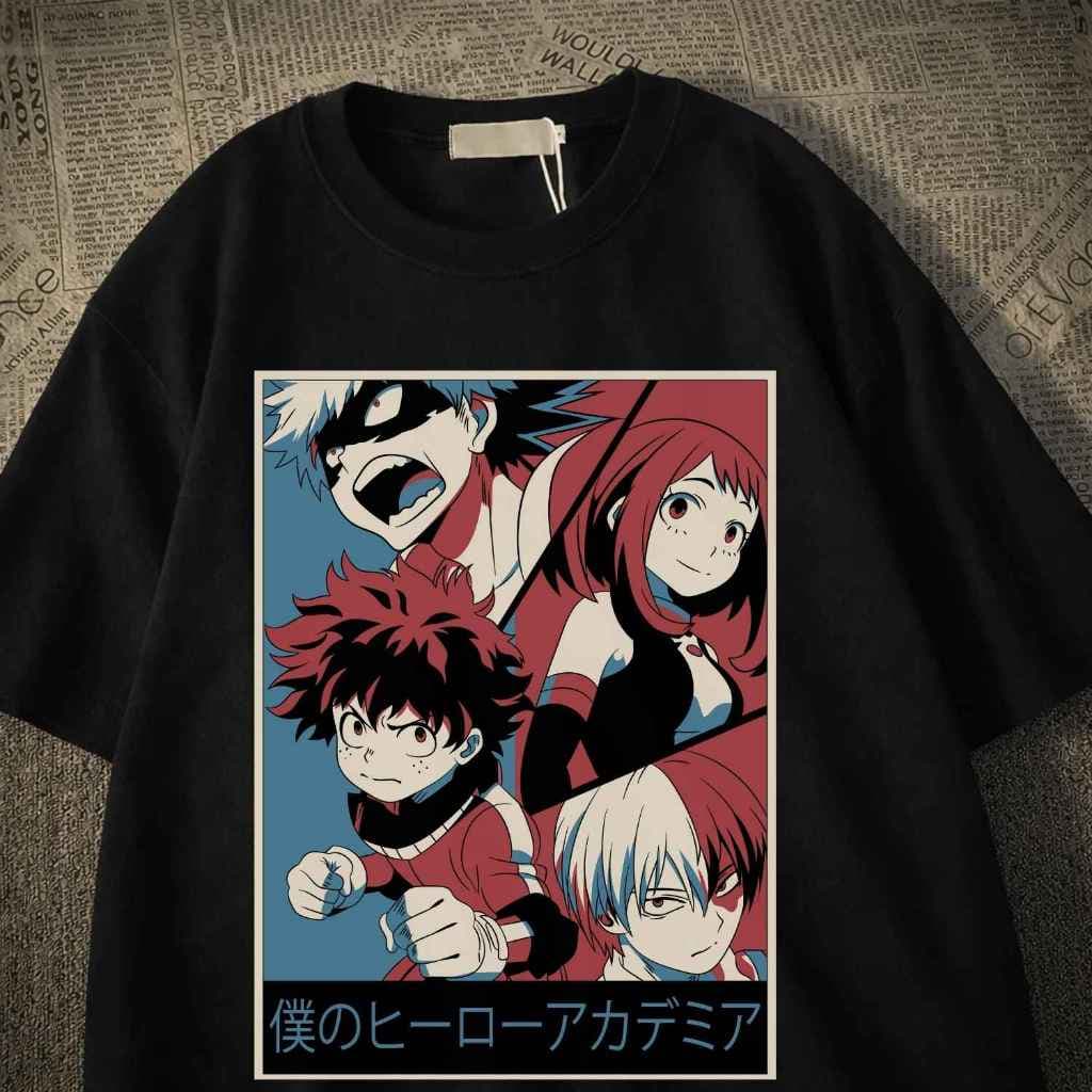 Camiseta Basica 100% Algodão Com Estampa De Anime E Diversas Cores De Camisetas