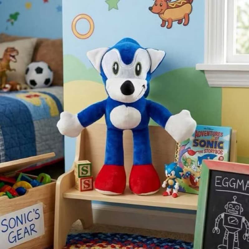 Boneco Sônic Azul Pelucia Perfeito Para Quem Ama Aventura