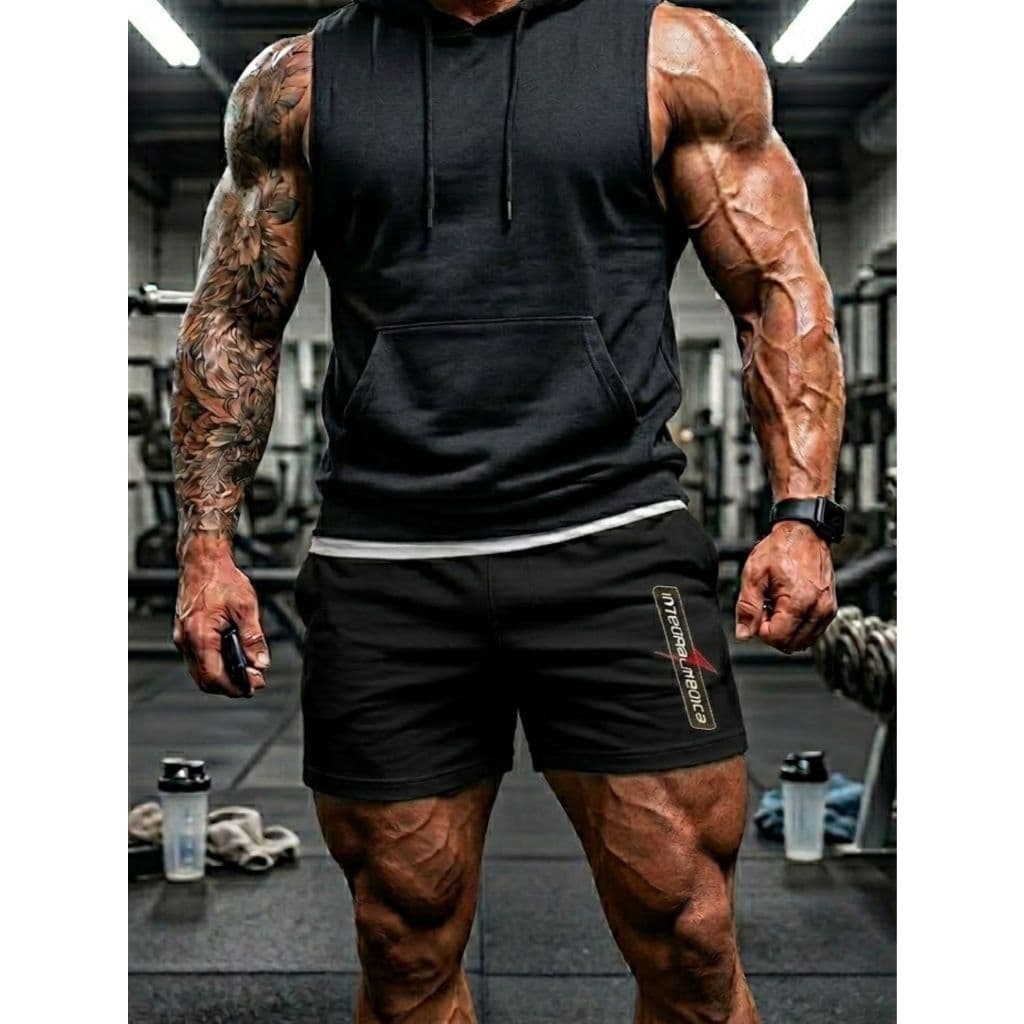 Short Curto Masculino Moletinho Casual Confortável Streetwear Treino Academia I N T E G R A L