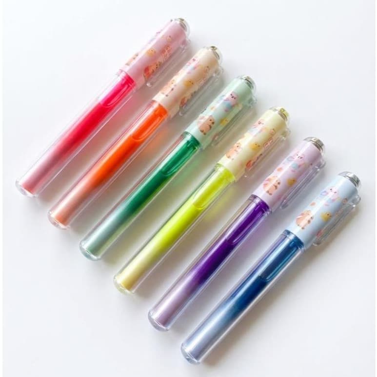MARCA TEXTO LIQUIDO CORES NEON DESENHO CAPIVARA