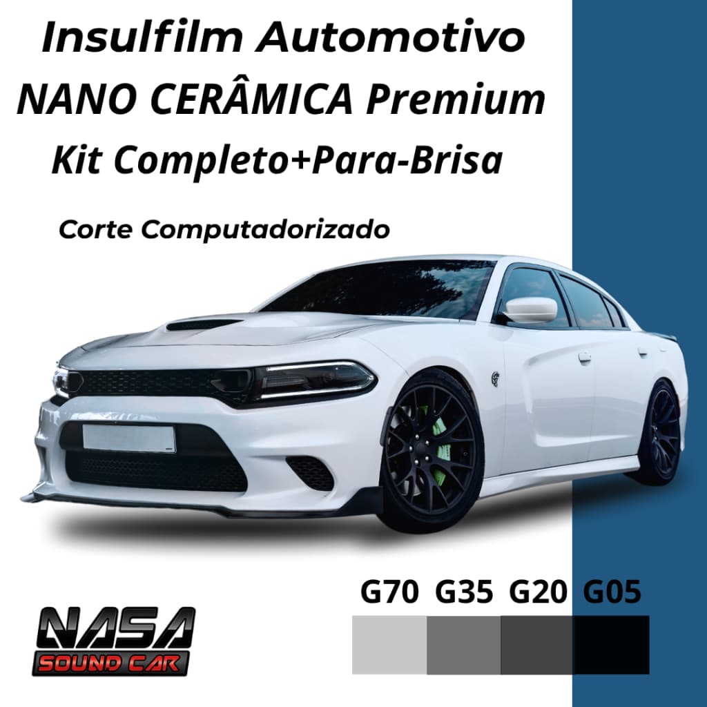 Insulfilm Película Automotiva Nano Cerâmica Premium Original Corte Computadorizado Personalizado 70 35 20 05