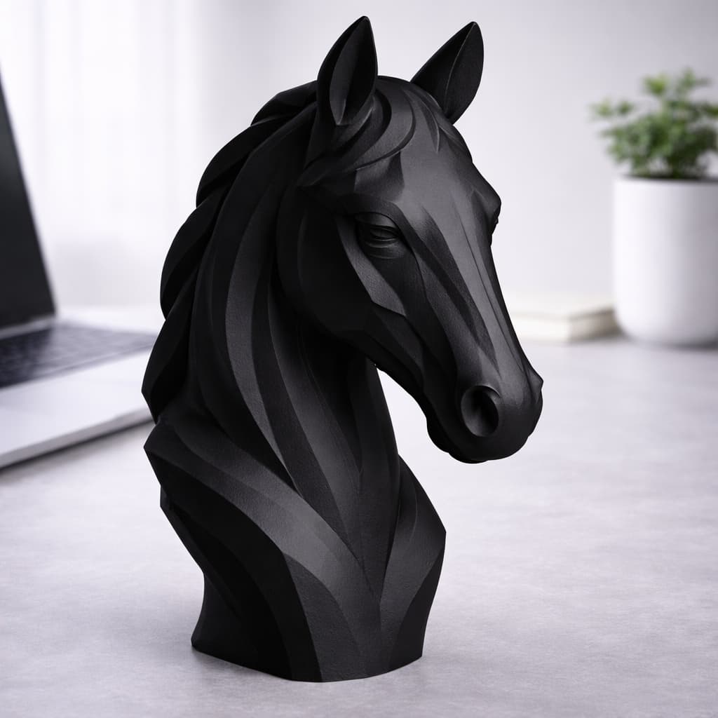 Escultura Decorativa Cavalo Geométrico – Arte Moderna