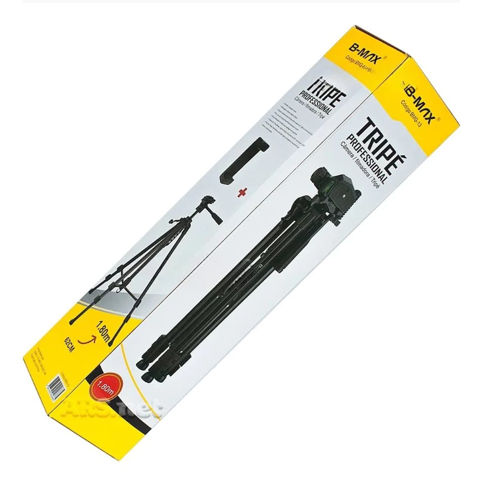 Tripé Profissional B-MAX BMG-69 Câmera Celular 1,3m