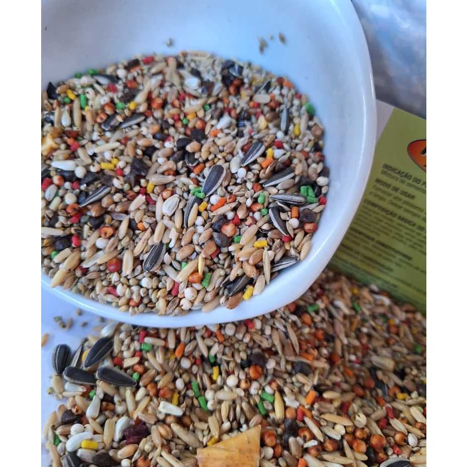 Ração, Comida Mix para Pixarros com frutas  Pássaro Nobre