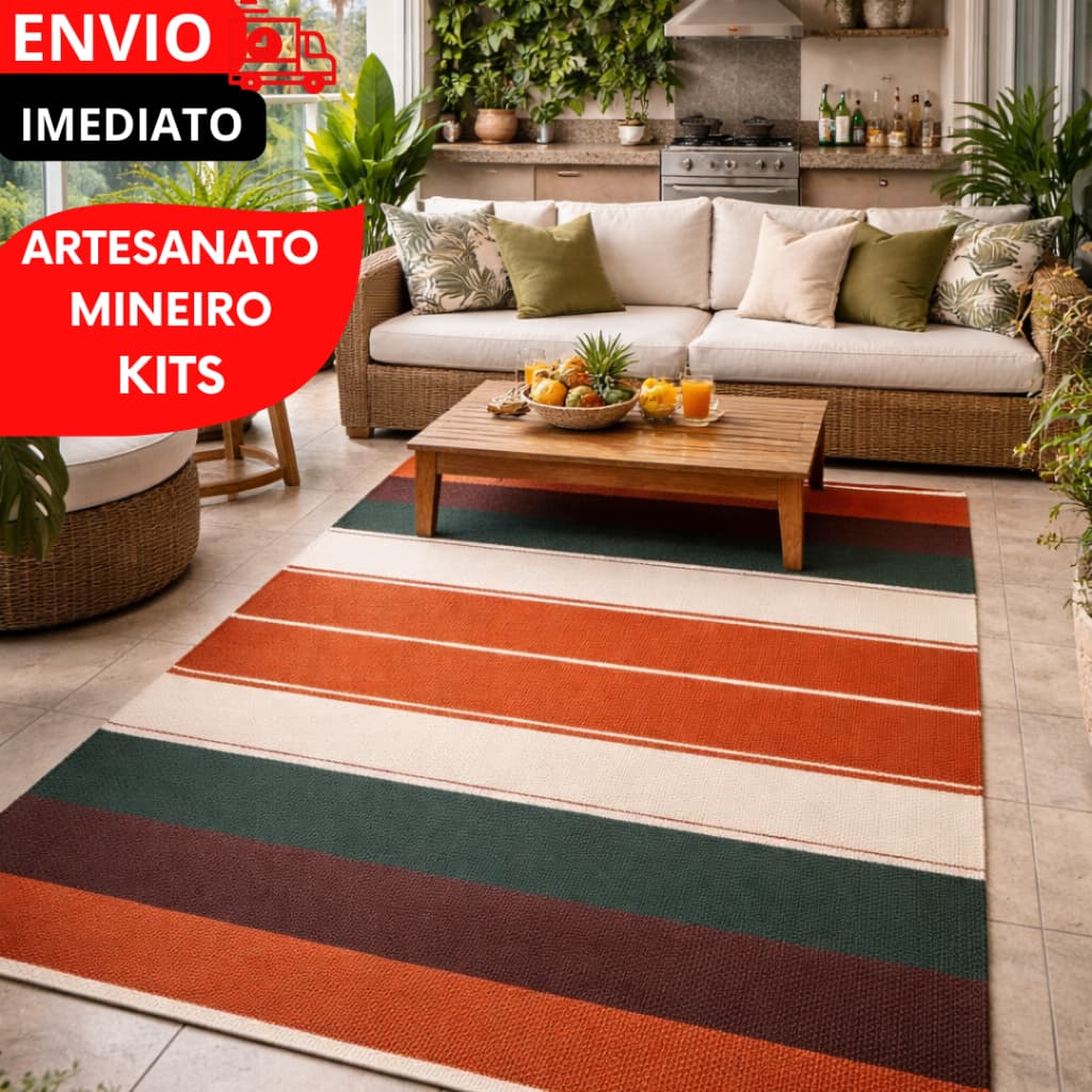 KIT 1/2 TAPETE PASSADEIRA 50*150cm Antiderrapante  ALGODÃO Para Sala Cozinha Corredor Beira de Cama