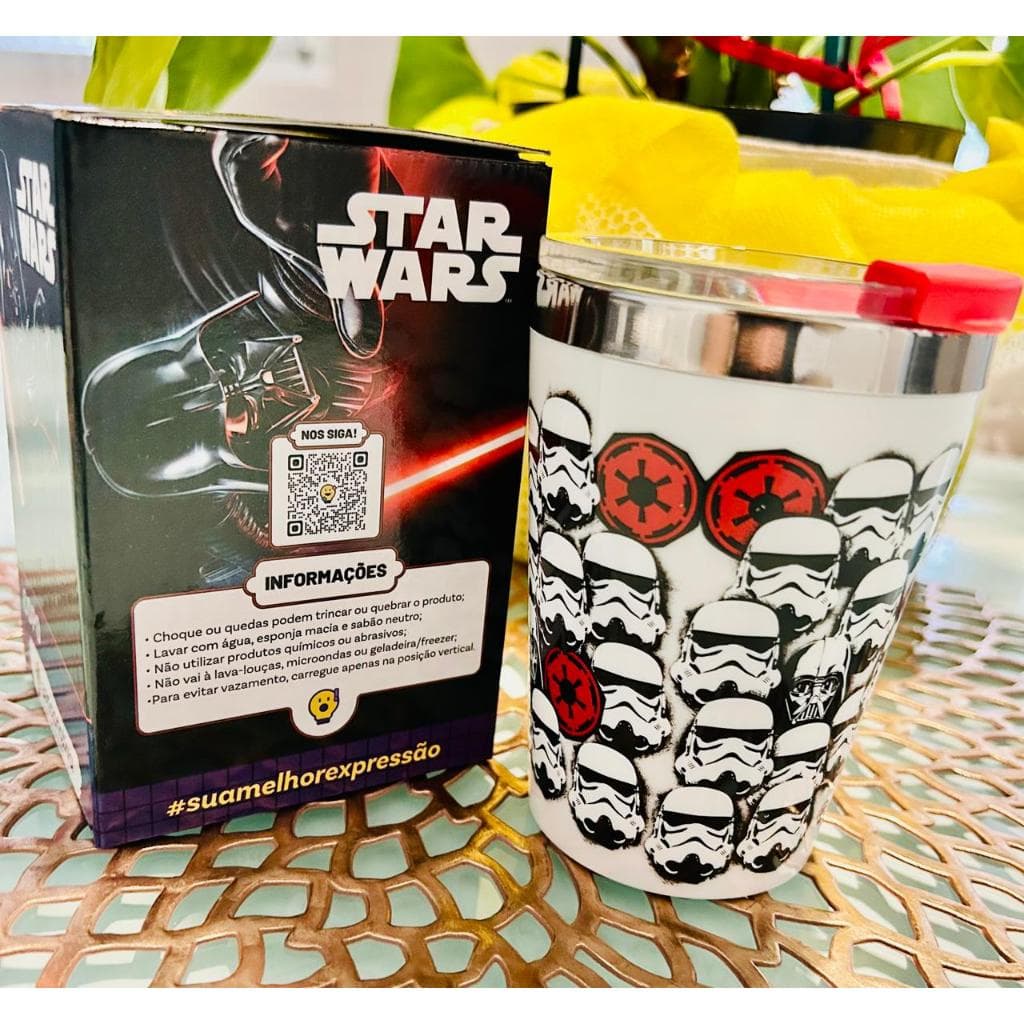 Copo Térmico 300ml Stormtrooper Star Wars Oficial Zona Criativa 🎁 Inox Premium Ideal Presente Geek