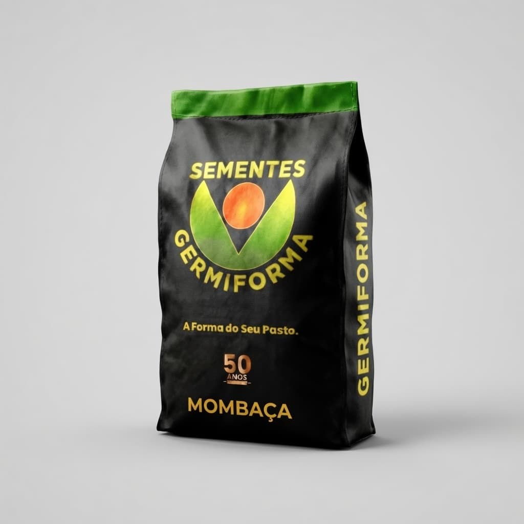 Sementes Capim Mombaça Incrustada Germiforma 2kg - Alta Germinação - Ideal para Piquetes até 3.000m²