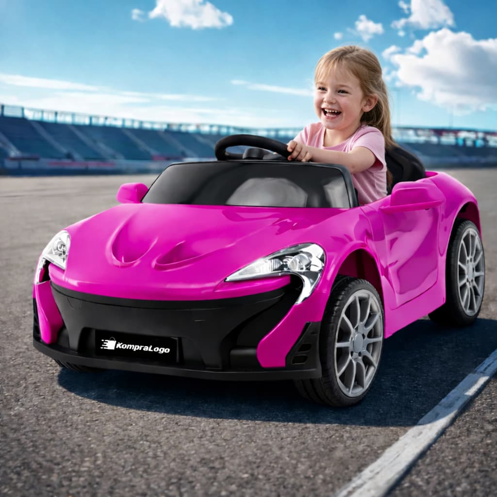 Carro Elétrico Infantil 6V Esportivo Rosa Controle Remoto Com Luz/Som Unitoys