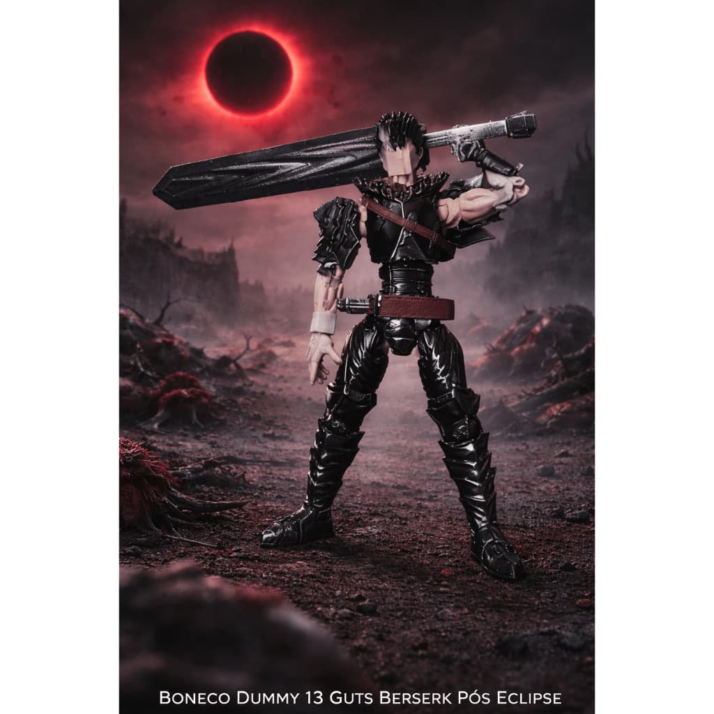 Boneco Dummy 13 Guts (Berserk) Pós Eclipse Brinquedo Articulado Varias Poses - Entregue Montado
