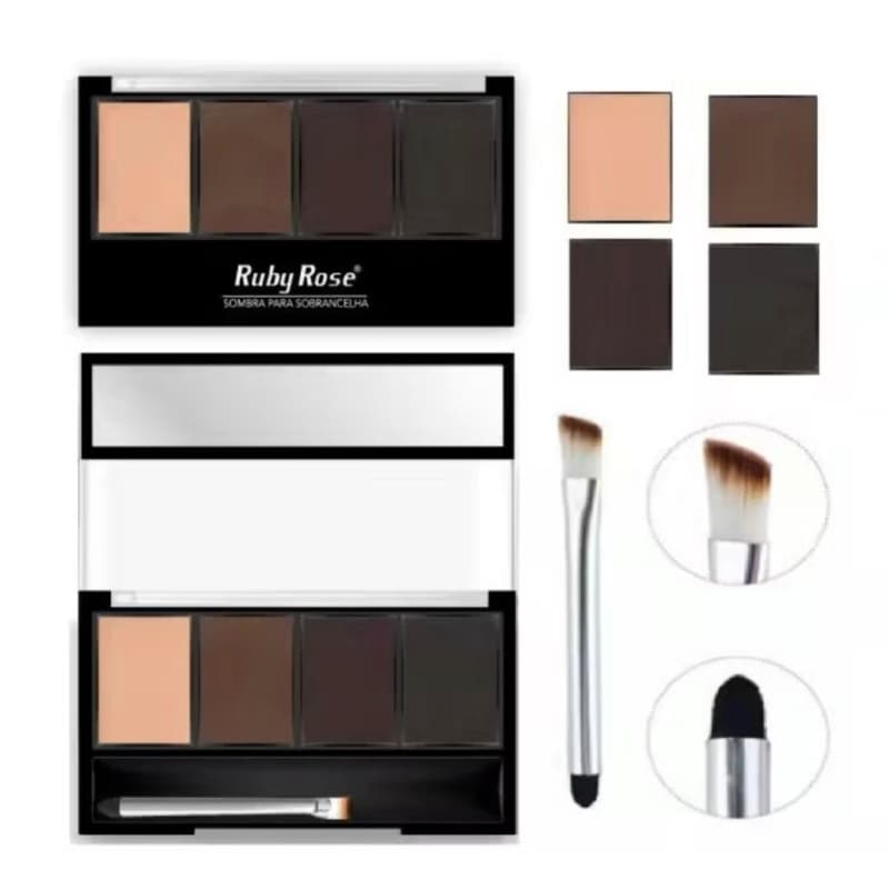 Paleta de Sombras Nude 4 Cores Ruby Rose