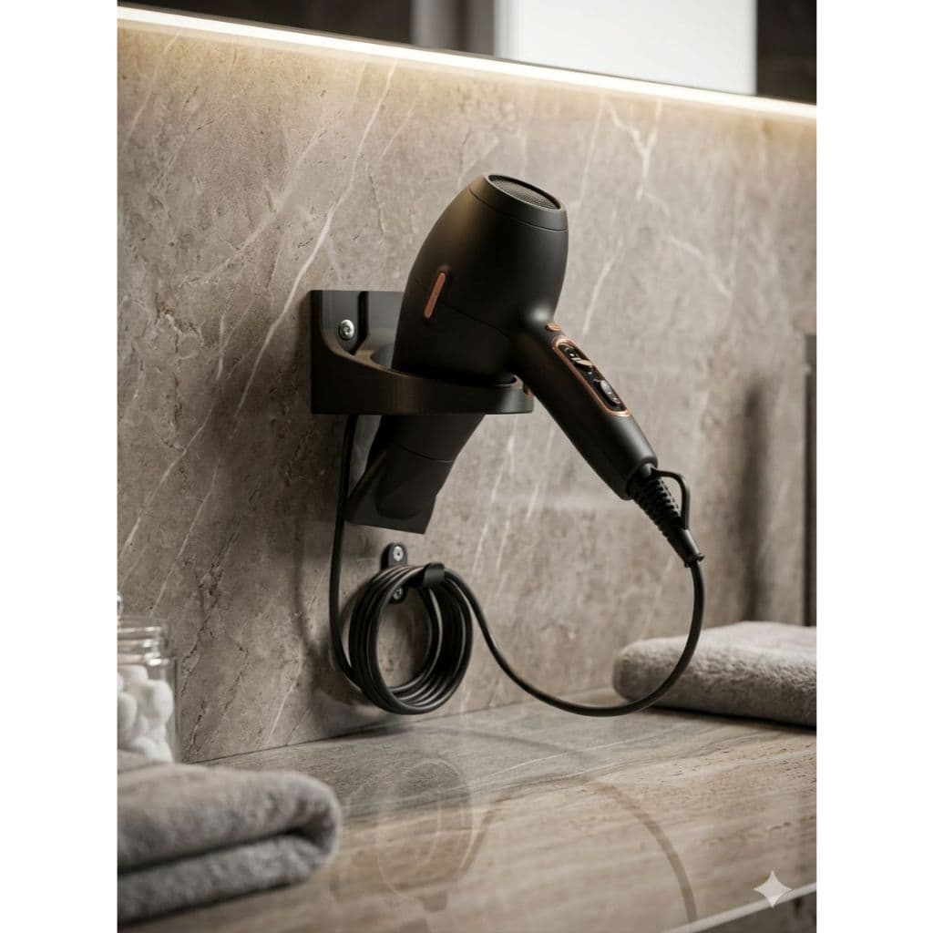 Suporte grande para secador de cabelo 3d