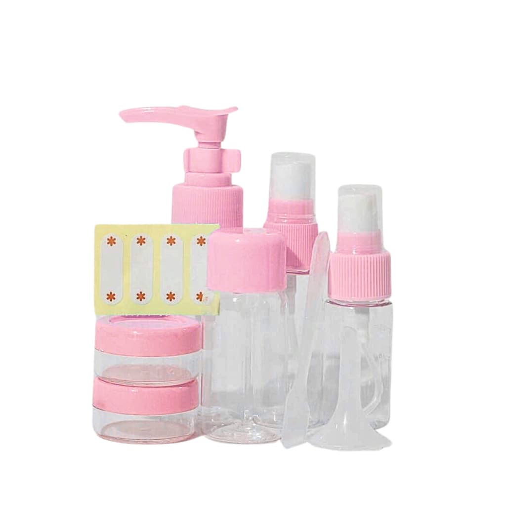 Kit de Frascos para Viagem Avião Organizador para Cosméticos Skincare Recipientes de Shampoo e Creme
