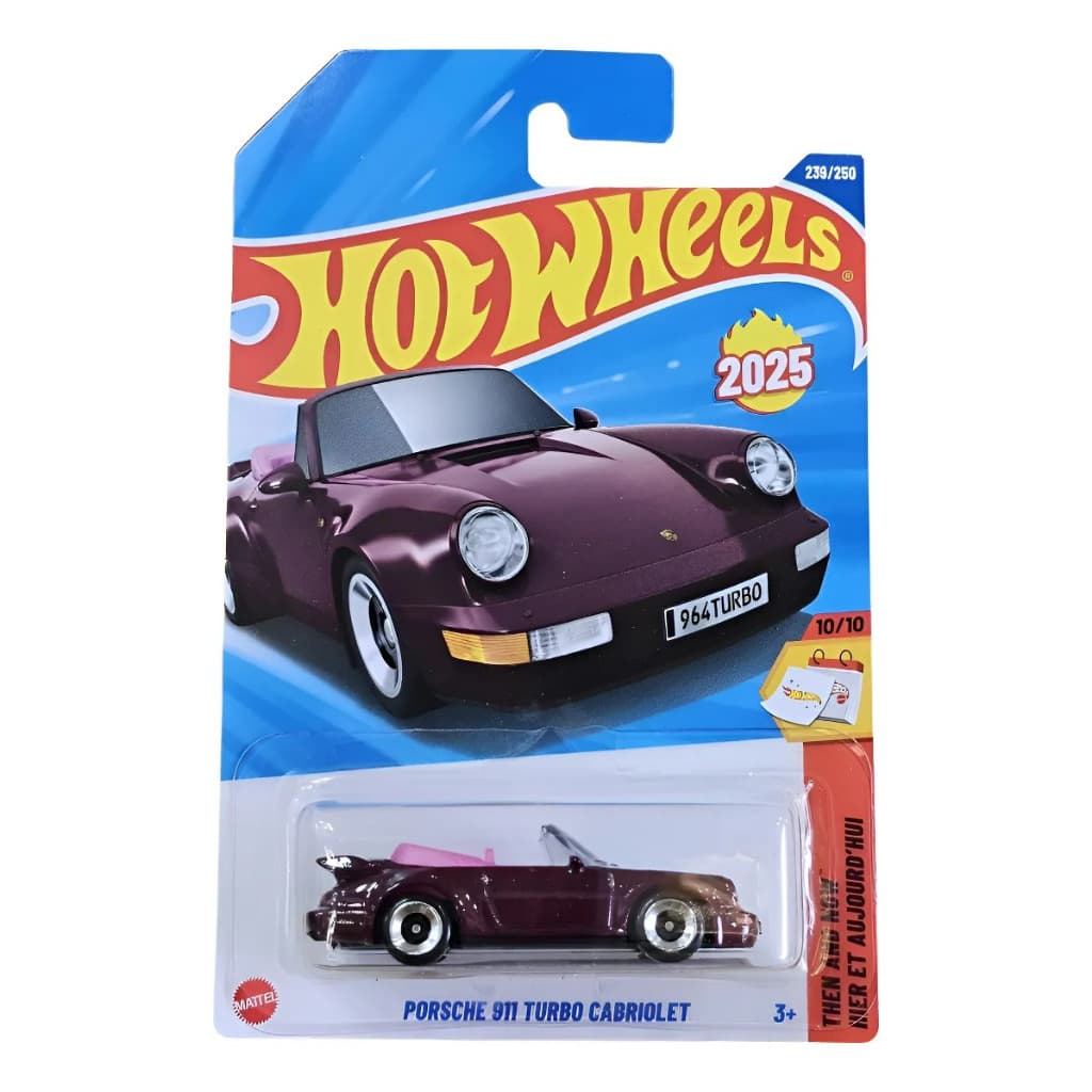 Carrinho Hot Wheels Porsche 911 Turbo Cabriolet Vinho - HYW37
