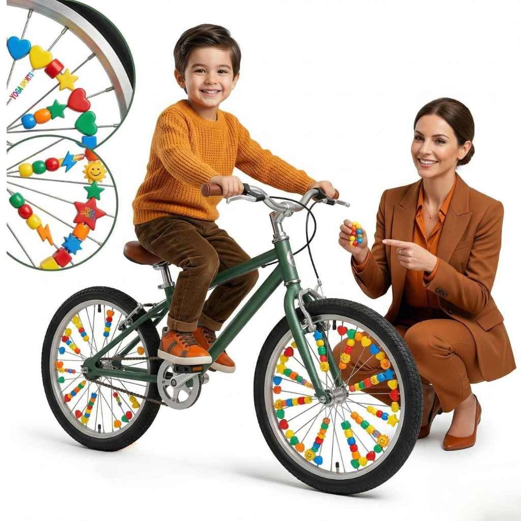 Enfeite Raio Bicicleta Colorido Brilha No Escuro Refletivo