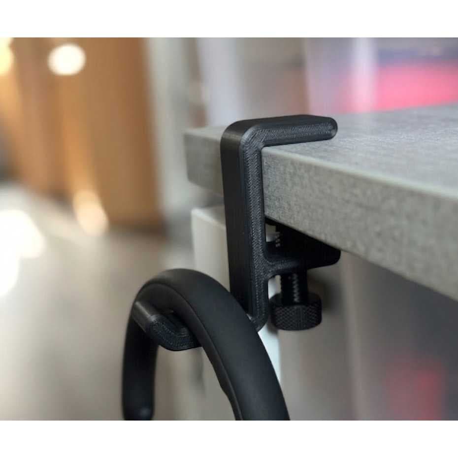 Suporte de Fone de Ouvido e Bolsa para Mesa Ajustável Reforçado