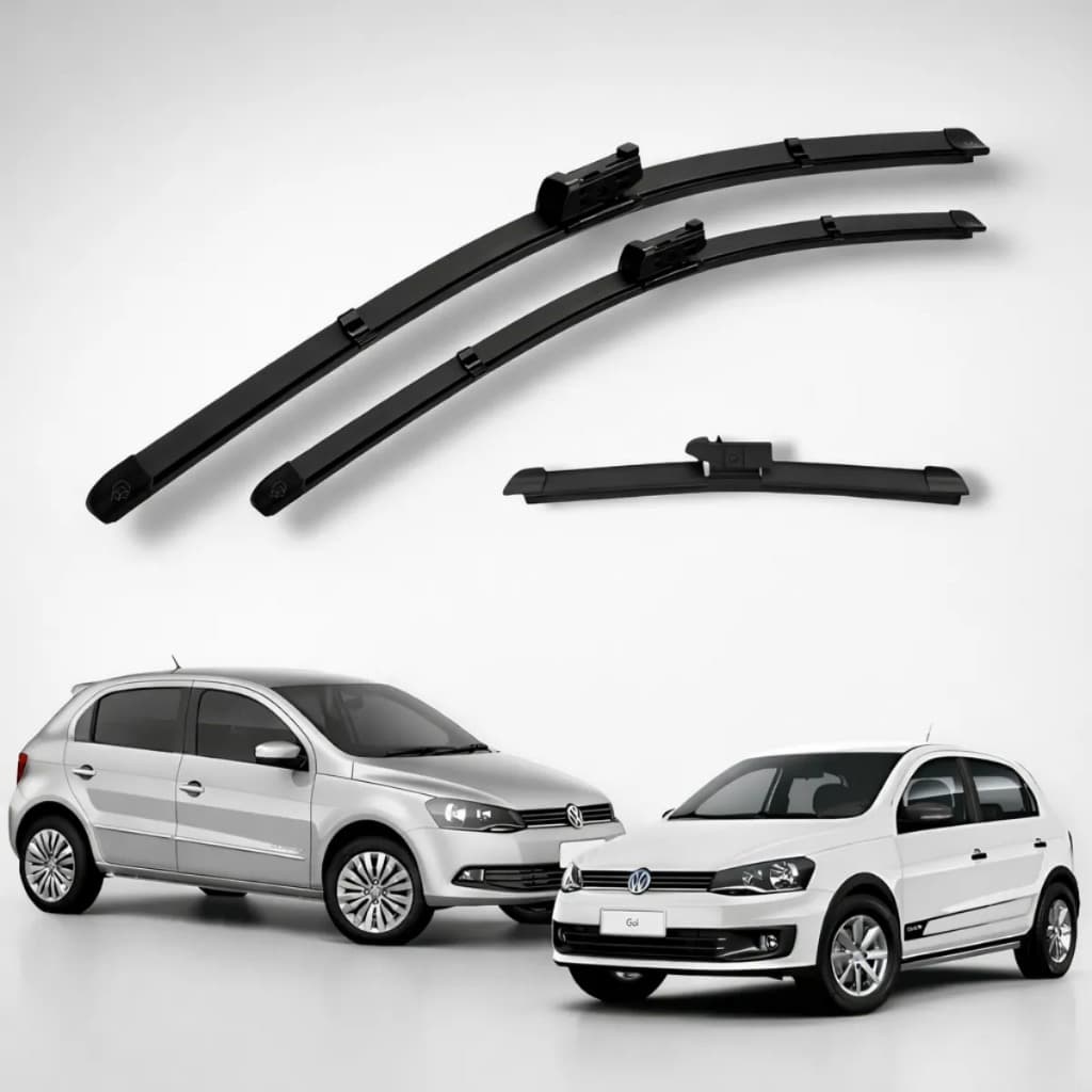 Kit Palheta Limpador Parabrisa Emborrachado Silicone Gol G6 2013 2014 2015 2016
