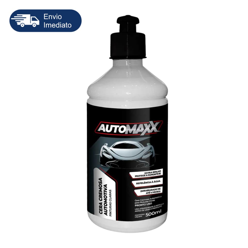 Cera Automotiva Cremosa Automaxx Clara Proteção Brilho Profundo Intenso e Espelhado Hidro Repelente