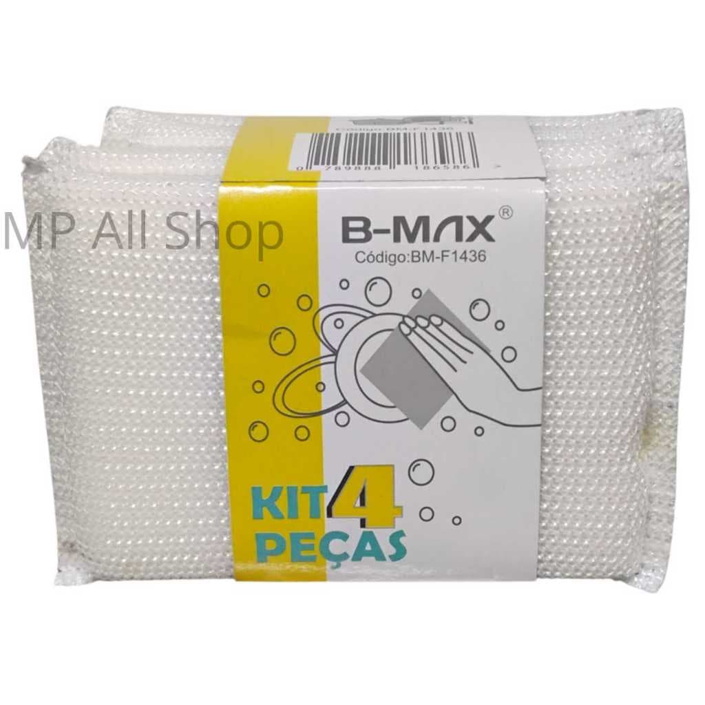 Kit 4 ou 8 Esponjas Multiuso Não Risca Louça Limpeza Antiaderente Durável Cozinha