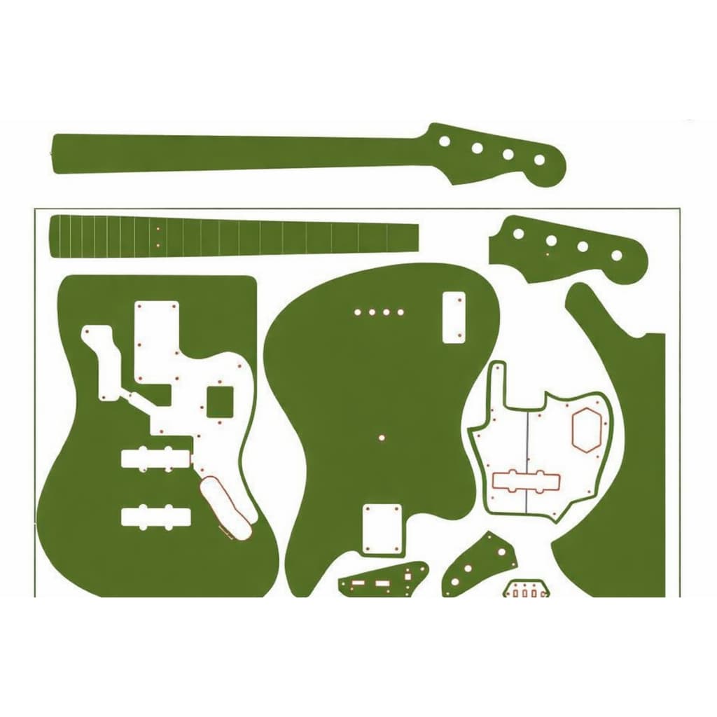 Gabaritos Para Contra Baixo Fender Jaguar em mdf Ao Mestre Luthier
