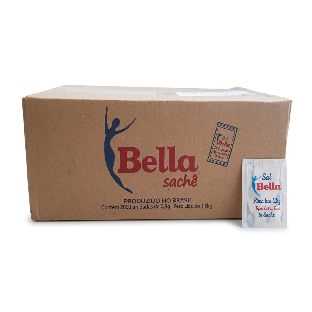 Sal de Mesa Sachê Bella 0,8g Caixa 2000un