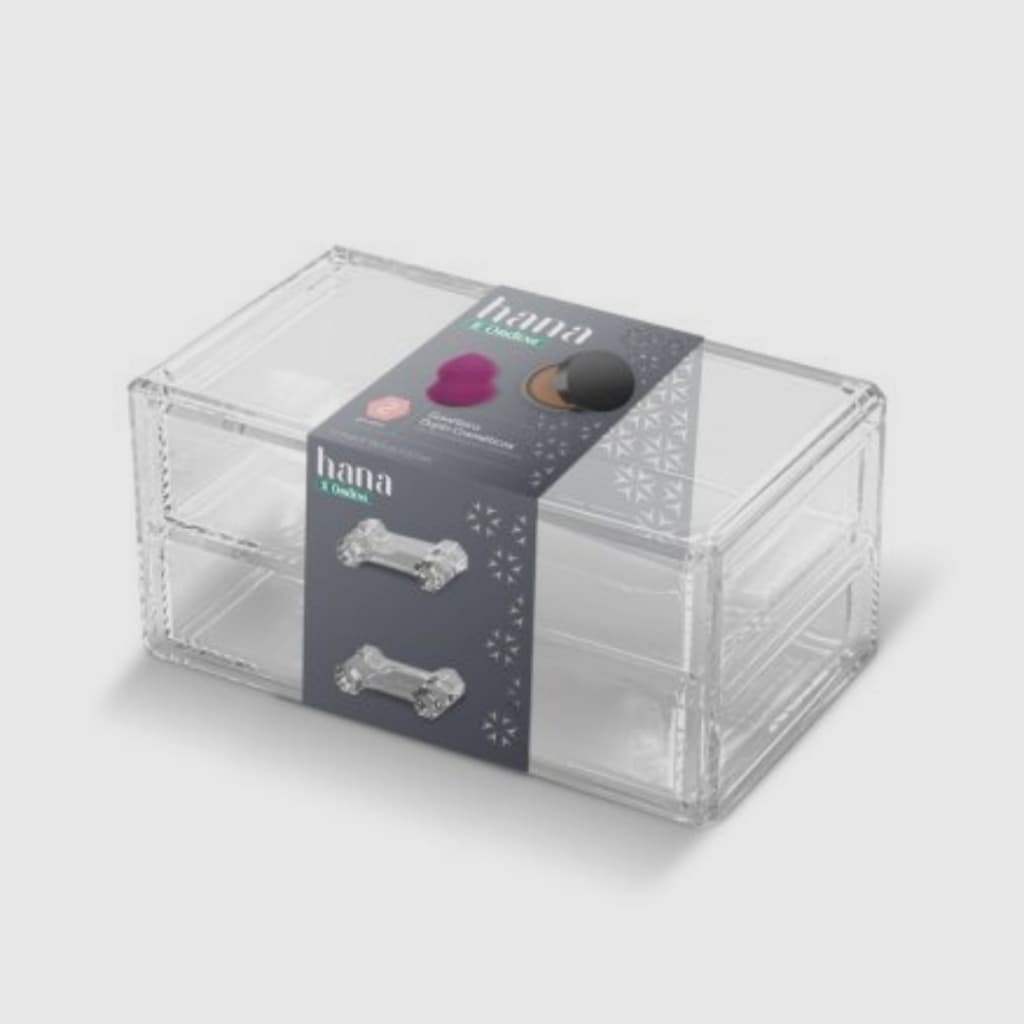 Gaveteiro Plastico Duplo Cosmeticos 1X6 - 18cm - Ordene