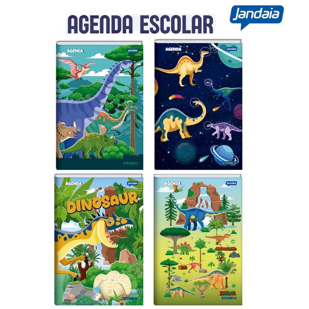 AGENDA ESCOLAR PERMANENTE STONE DINO JANDAIA