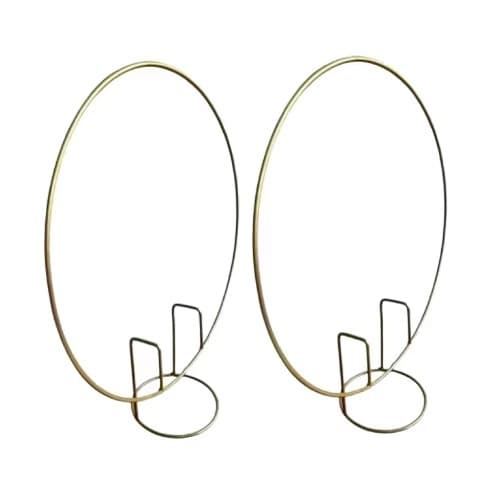 Kit 2 Mini Arcos de Mesa Redondo 70cm Em Ferro Dourado para Decoração de Festas