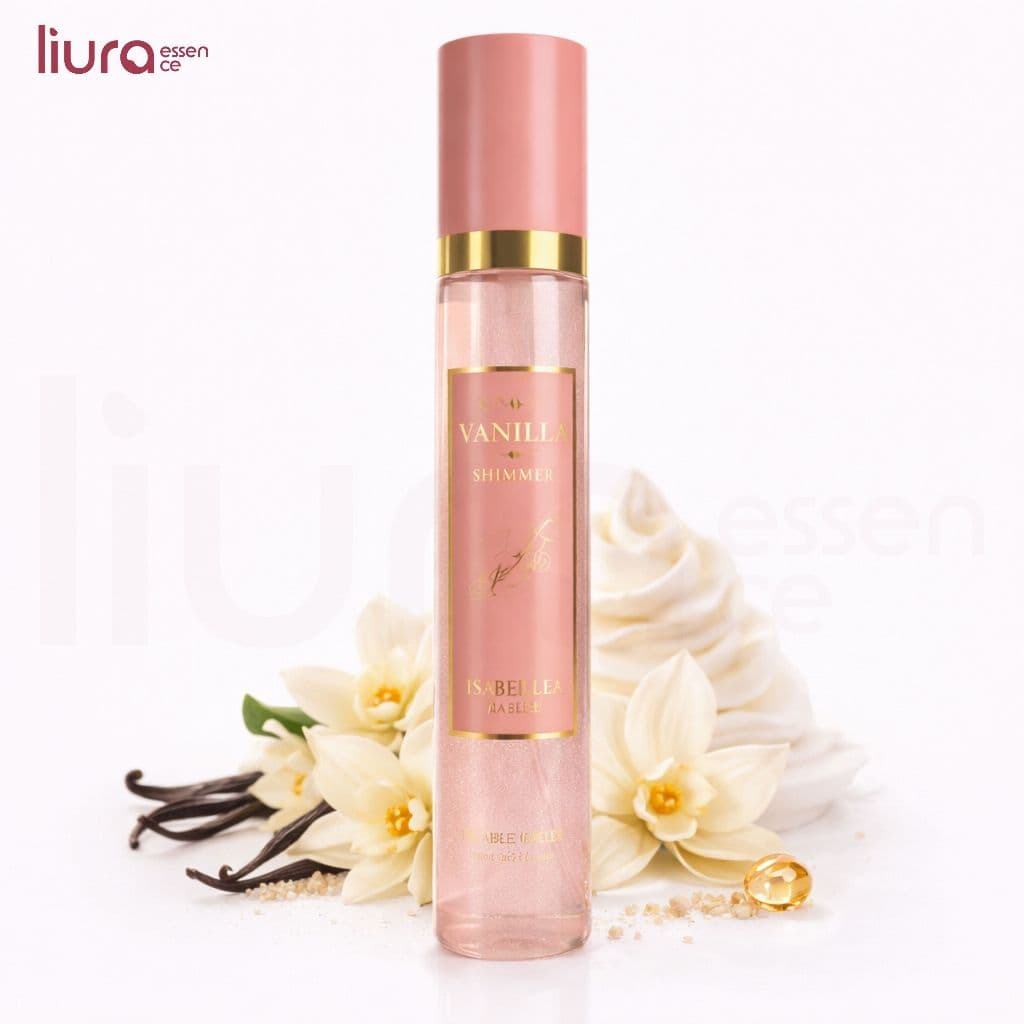 Body Splash Vanilla Shimmer Isabelle La Belle 300ml – Baunilha Doce com Brilho e Efeito Glow