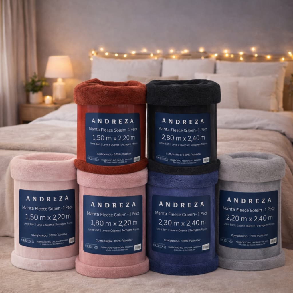 Kit 2 Manta Casal Microfibra Lisa Soft Fleece Solteiro Queen Textil Antialérgico Cobertor Macio