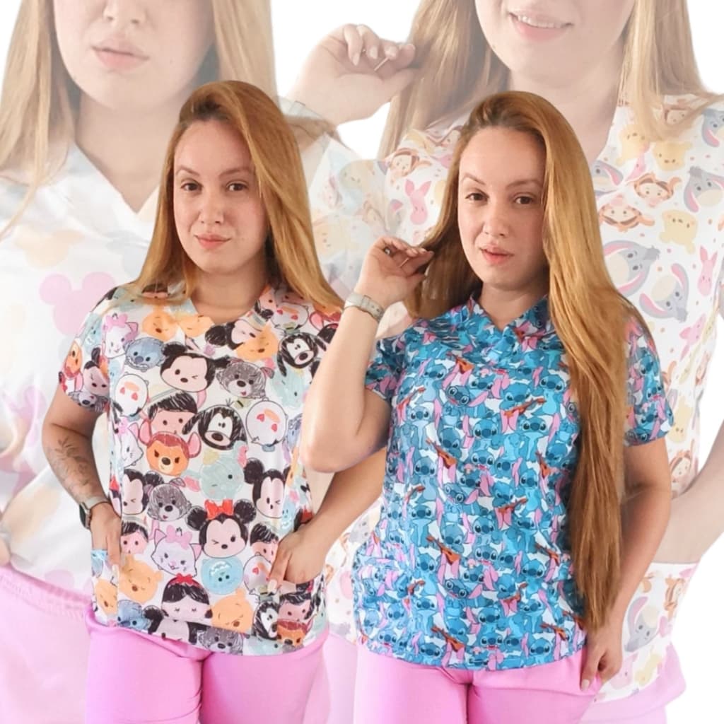 Blusa Scrub Estampado Pediatria