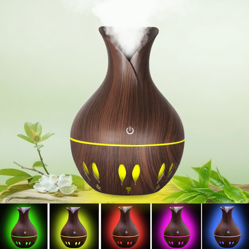 Humidificador Umidificador De Ar Difusor Aromatizador De Ambiente Purificador De Ar 7 Luzes Coloridas