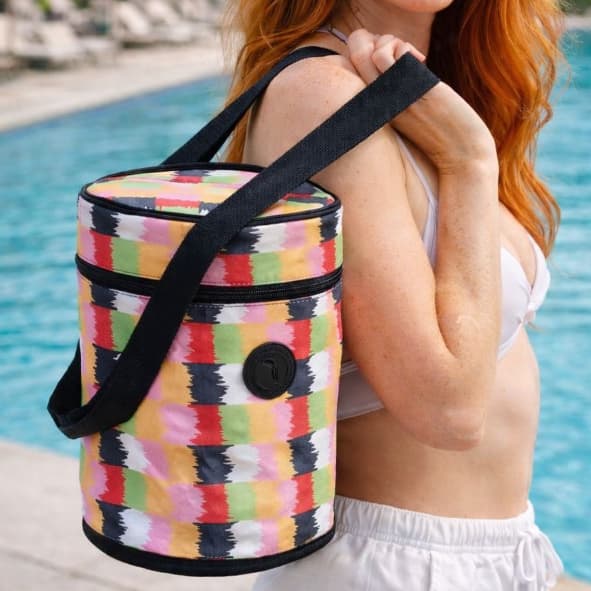 Bolsa Térmica Cooler Estampada colorida alca transversal lançamento verao