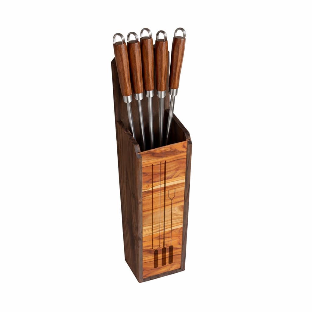 Organizador Porta Espeto Rustico Para Fixar Na Parede Resistente Oferta!